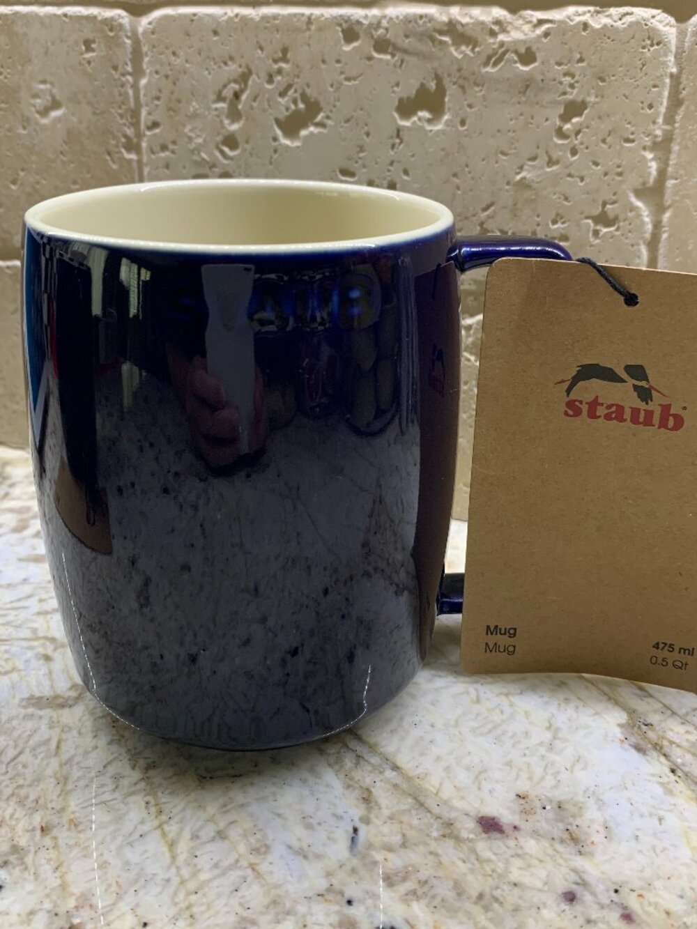 Staub Mug Dark Blue NWT Coffee